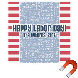 Labor Day Square Car Magnet - 6" (Personalized)