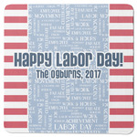 Labor Day Square Rubber Backed Coaster (Personalized)