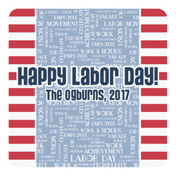 Labor Day Square Decal - Small (Personalized)