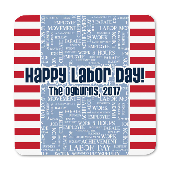Labor Day Square Fridge Magnet - FRONT