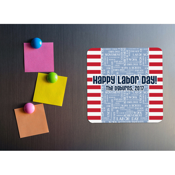 Labor Day Square Fridge Magnet - LIFESTYLE