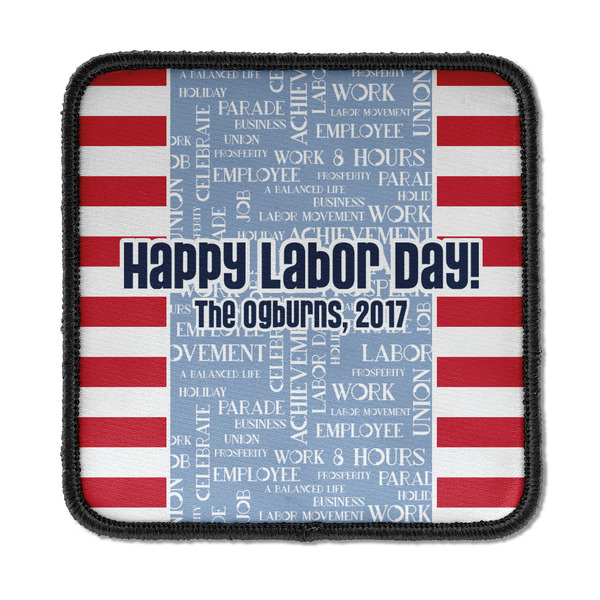 Custom Labor Day Iron On Square Patch w/ Name or Text