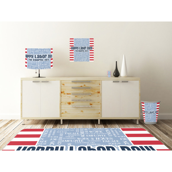 Labor Day Square Wall Decal Wooden Desk