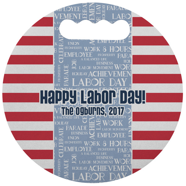 Custom Labor Day Stadium Cushion (Round) (Personalized)