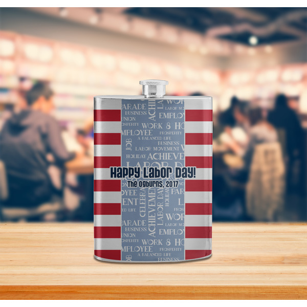 Labor Day Stainless Steel Flask - LIFESTYLE 2