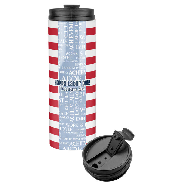 Custom Labor Day Stainless Steel Skinny Tumbler (Personalized)