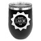 Labor Day Stainless Wine Tumblers - Black - Single Sided - Front