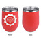Labor Day Stainless Wine Tumblers - Coral - Single Sided - Approval