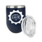 Labor Day Stainless Wine Tumblers - Navy - Double Sided - Alt View