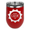 Labor Day Stainless Wine Tumblers - Red - Double Sided - Front