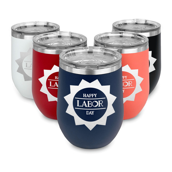 Labor Day Steel Wine Tumblers Multiple Colors