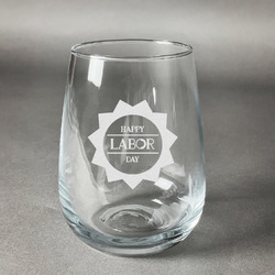 Labor Day Stemless Wine Glass - Engraved