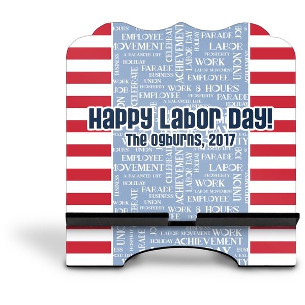 Labor Day Stylized Tablet Stand - Front without iPad
