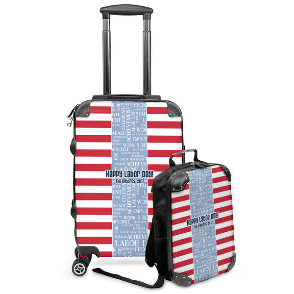 Custom Labor Day Kids 2-Piece Luggage Set - Suitcase & Backpack (Personalized)