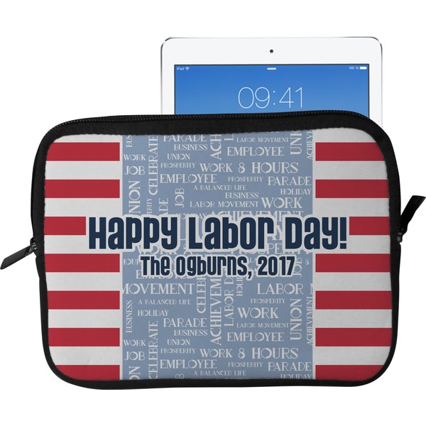 Custom Labor Day Tablet Case / Sleeve - Large (Personalized)