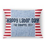 Labor Day Rectangular Throw Pillow Case (Personalized)