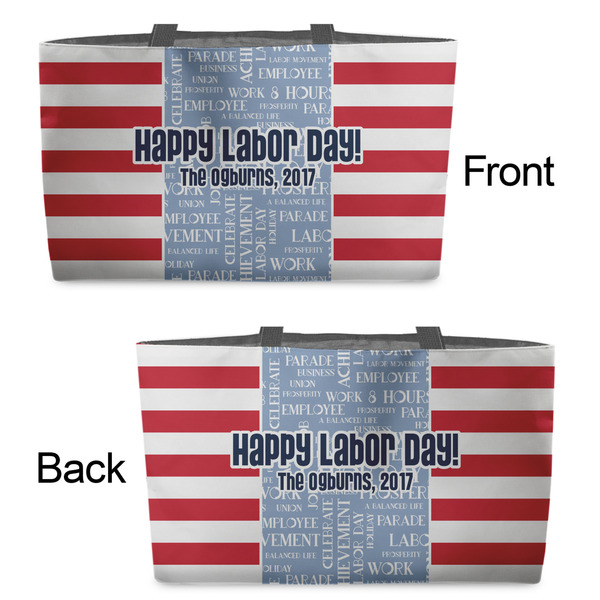 Labor Day Tote w/Black Handles - Front & Back Views