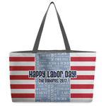 Labor Day Beach Totes Bag - w/ Black Handles (Personalized)