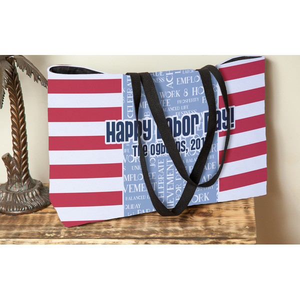 Labor Day Tote w/Black Handles - Lifestyle View