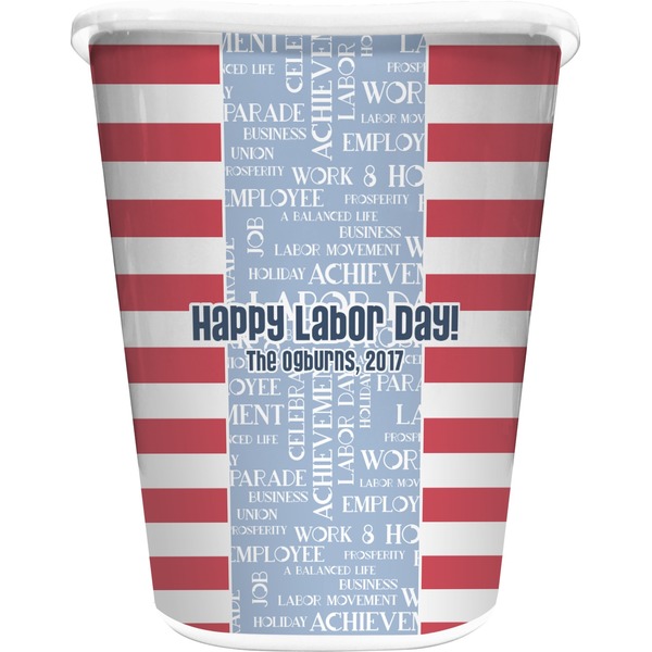 Custom Labor Day Waste Basket (Personalized)