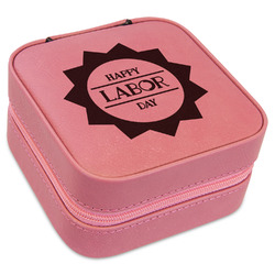 Labor Day Travel Jewelry Boxes - Pink Leather