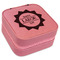 Labor Day Travel Jewelry Boxes - Leather - Pink - Angled View