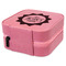 Labor Day Travel Jewelry Boxes - Leather - Pink - View from Rear
