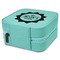 Labor Day Travel Jewelry Boxes - Leather - Teal - View from Rear