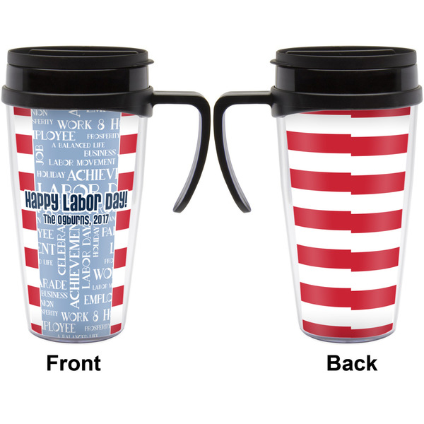 Labor Day Travel Mug with Black Handle - Approval