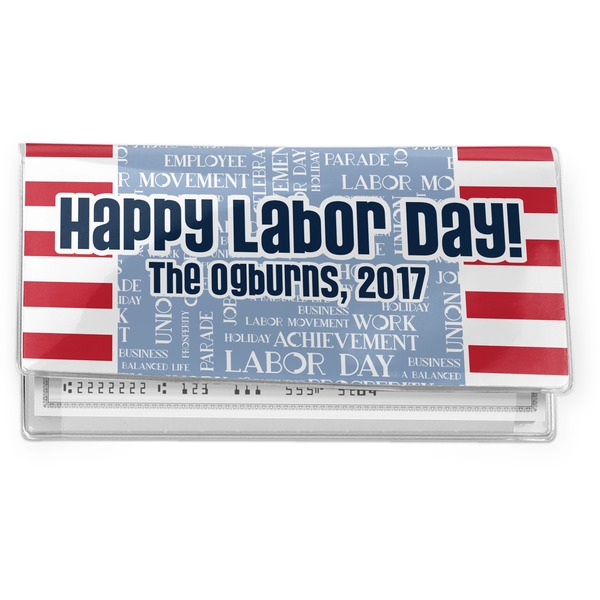 Custom Labor Day Vinyl Checkbook Cover (Personalized)