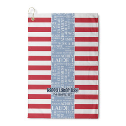 Labor Day Waffle Weave Golf Towel (Personalized)