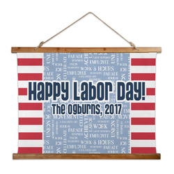 Labor Day Wall Hanging Tapestry - Wide (Personalized)
