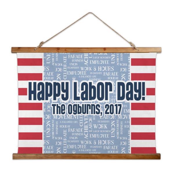 Custom Labor Day Wall Hanging Tapestry - Wide (Personalized)