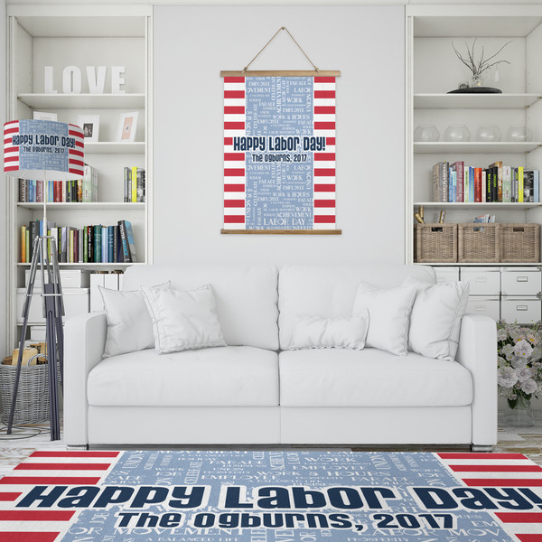 Labor Day Wall Hanging Tapestry - Portrait - IN CONTEXT