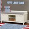 Labor Day Wall Name Decal Above Storage bench
