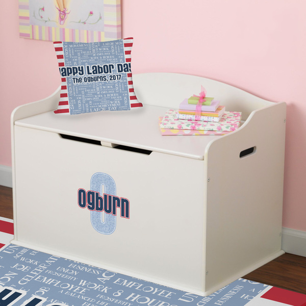 Labor Day Wall Name & Initial Small on Toy Chest