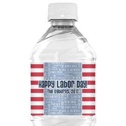 Labor Day Water Bottle Labels - Custom Sized (Personalized)