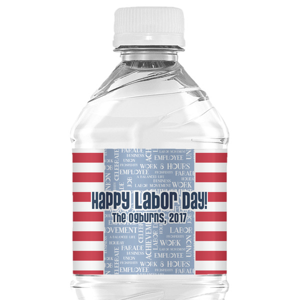 Custom Labor Day Water Bottle Labels - Custom Sized (Personalized)