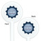 Labor Day White Plastic 5.5" Stir Stick - Double Sided - Round - Front & Back