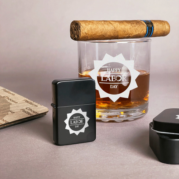 Labor Day Windproof Lighters - Black - In Context