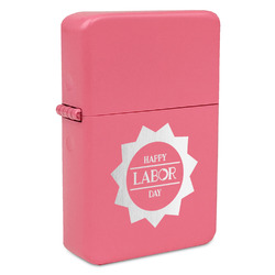 Labor Day Windproof Lighter - Pink - Double Sided
