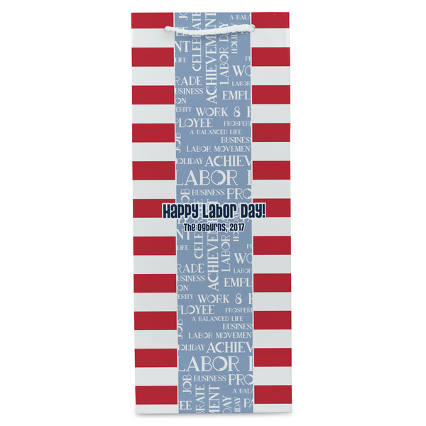 Labor Day Wine Gift Bag - Gloss - Front