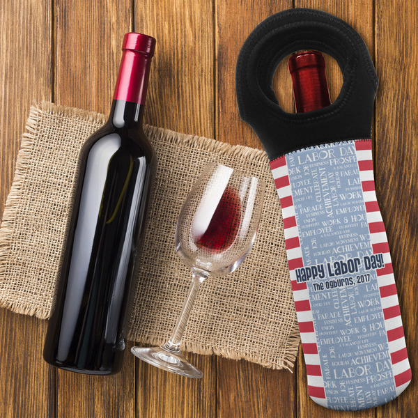 Labor Day Wine Tote Bag - FLATLAY