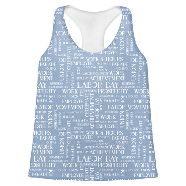 Custom Labor Day Womens Racerback Tank Top - X Large
