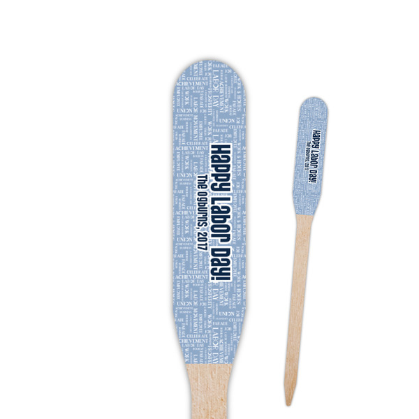 Custom Labor Day Paddle Wooden Food Picks - Double Sided (Personalized)