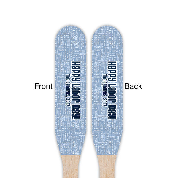 Labor Day Wooden Food Pick - Paddle - Double Sided - Front & Back