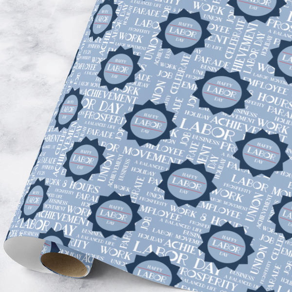 Custom Labor Day Wrapping Paper Roll - Large