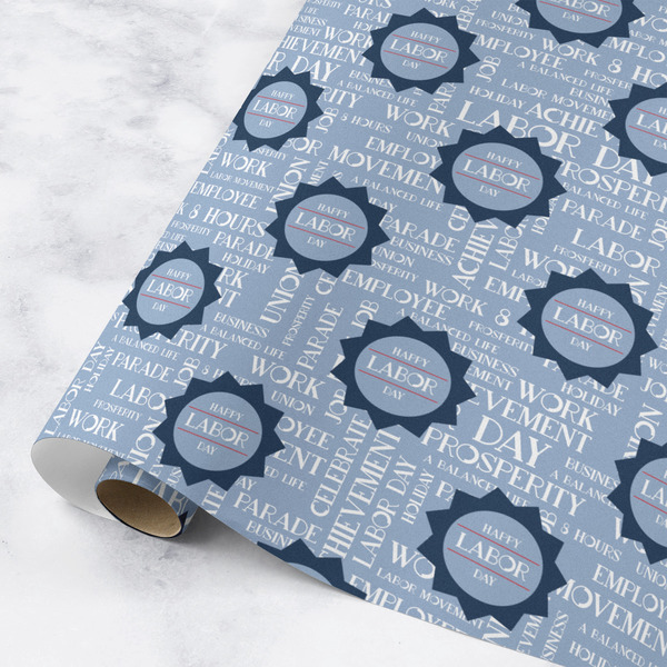 Custom Labor Day Wrapping Paper Roll - Medium - Matte