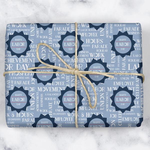 Labor Day Wrapping Paper Roll - Matte - Wrapped Box