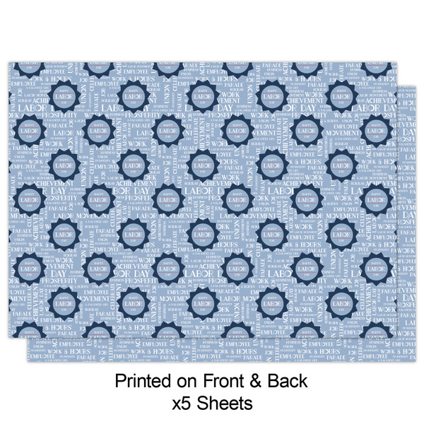 Labor Day Wrapping Paper Sheet - Double Sided - Front